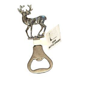Silver Tone Metal Buck Deer Hunting Hunter Beer Bottle Opener